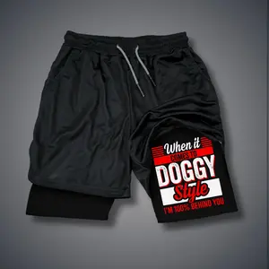 [Viral] 80s 90s Double-Layer Sports Shorts Graphic Shorts Black Camo Streetwear Shorts Men Outfits Men Vacation Outfits Shorts