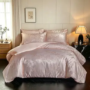 vintage jacquard floral duvet cover set (2/3 set including 1 duvet cover + 1/2 pillowcase), Decorative duvet cover, cool satin design, suitable for all seasons, 3 colors, 9 sizes, suitable for bedrooms, guest rooms, inn decoration rooms