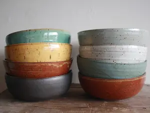 Handmade Ceramic Bowl for Ramen or Pho - Unique Dinnerware by KJ Pottery