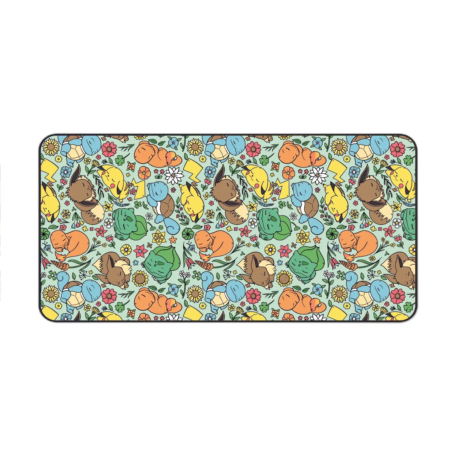 Sleeping Starter Green Desk Mat, Anime Mouse Pad, Computer Accessories, Perfect Gift for Fans, Office Decor, Gaming Decor, Top Deskmat