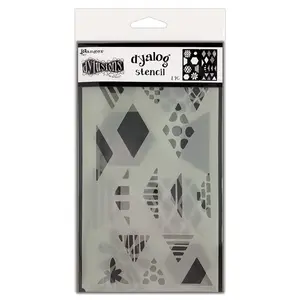 Dylusions Dyalog Stencil - Quilt It