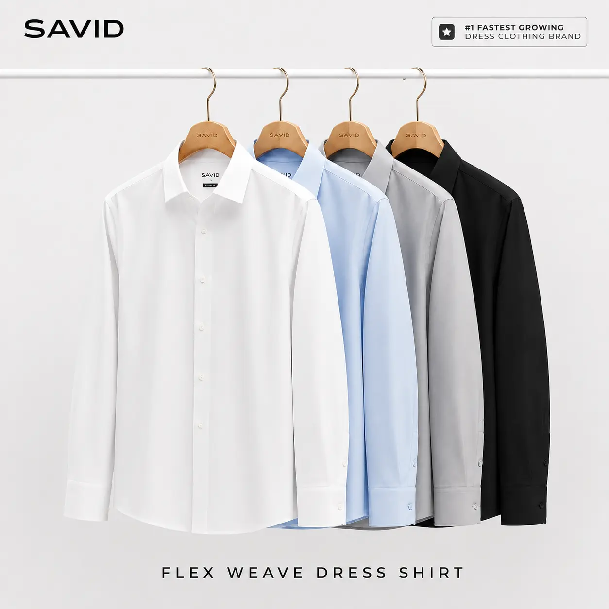 SAVID Flex Weave Dress Shirt