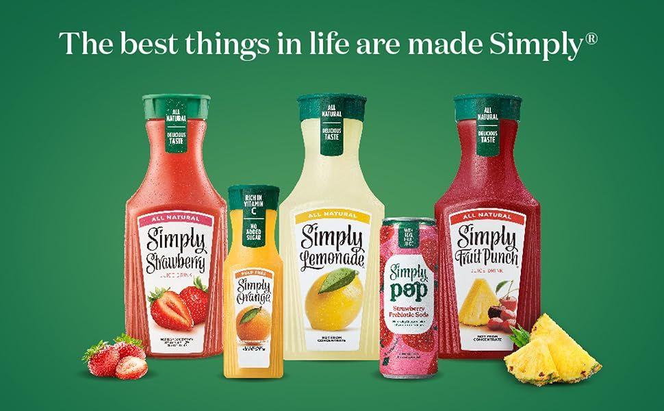 Simply Lemonade with Strawberry, 52 Fl Oz Bottle