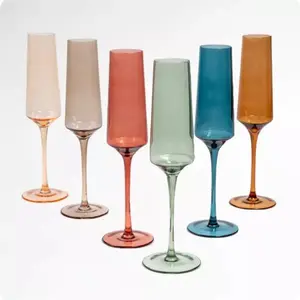 Set of 6 Multi-Colored Champagne Flutes - As seen on "Bachelor in Paradise"
