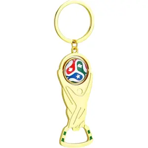 2026 World Cup Bottle Opener Keychain, Zinc Alloy Flat Bottle Cap Opener, Suitable for Sports Fans, Ideal for Kitchen, Restaurant, Bar and Outdoor Barbecue, Utensils