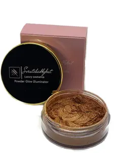 Scratchedbykat Princess Cut Powder Glow Illuminator - Bronzer, Compact, Makeup for Contour and Radiance