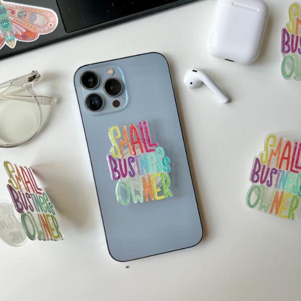 Mandala Phone Grip Stand | Small Business Owner Support | Cute Aesthetic Pop Socket for iPhone Samsung Smartphone