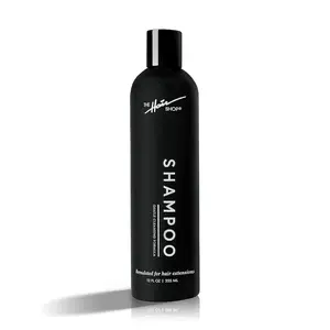 The Hair Shop Hair Extensions Shampoo - 12 oz Gentle Liquid Cleanser with Cucumber, Chamomile, Rosemary & Biotin Aroma for Haircare