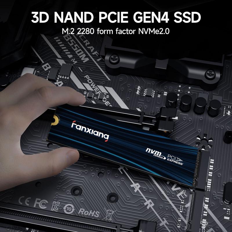 FANXIANG S880E/S880ER 4TB SSD M.2 NVMe PCIe Gen4 Gaming SSD M.2 2280, Up to 7100MB/s Compatible with PS5, Internal Solid State Drive for Gamers, Professionals, Creators