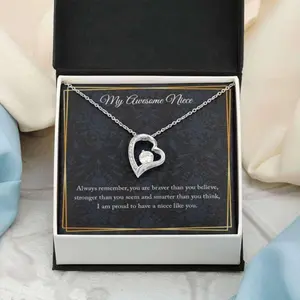 Niece Necklace, To My Niece Necklace Gift, Necklace For Niece, Birthday Necklace For Niece, Gift From Aunt Custom Necklace 77, Beautiful Necklace Gift for Niece Message Card Box, Perfect for Birthday, Christmas, Graduation
