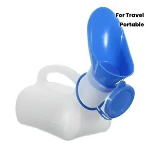 A Portable Toilet for Men And Women Made of ABS Material, Suitable for Travel, Camping, And Outdoor Activities, with a Capacity of 33.81 Ounces.