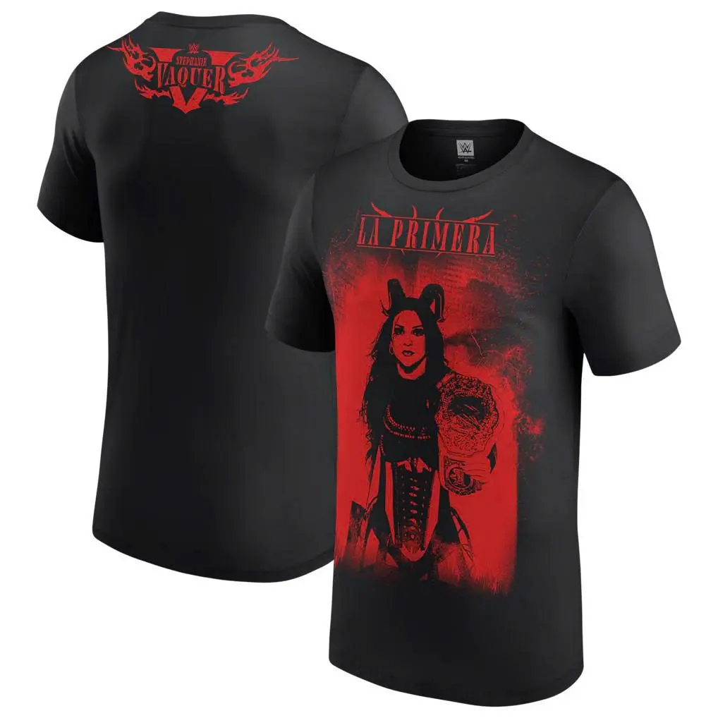 Men's Black Stephanie Vaquer La Primera T-Shirt, Fashion Cotton, Full Colors, Full Sizes, For Men, For Women