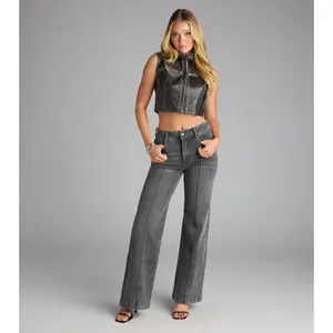 Street Sleek Straight Leg Denim Jeans