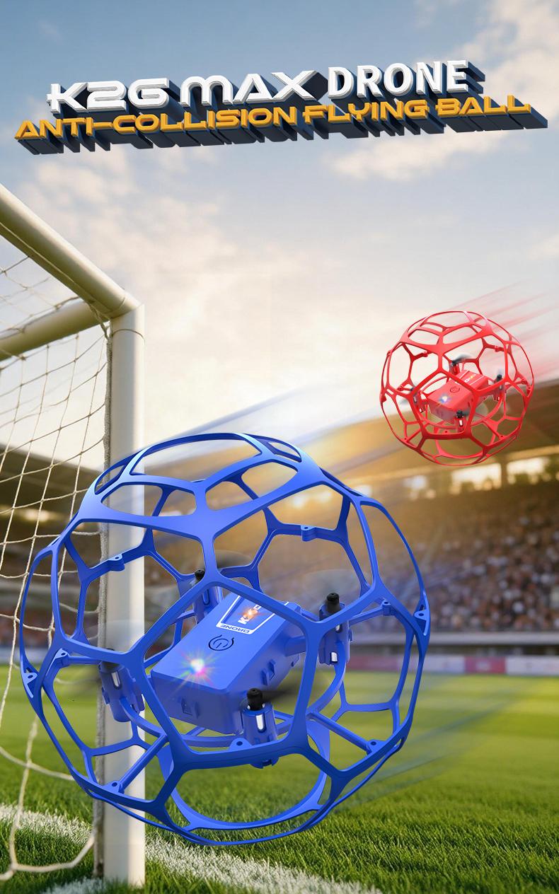 Mini Soccer Drone, Beginner Friendly, 360° Flip Stunt, Indoor Outdoor Quadcopter