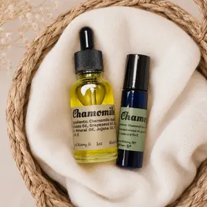 Chamomile Aromatherapy Body & Massage Oil - Aromatherapy Bath Oil, Skin-Ready Floral Scent, 30mL Dropper or 10mL Roll-On
