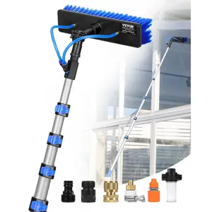 VEVOR Water Fed Pole Kit, 36FT Solar Panel Cleaning Pole with Extendable Handle, 180 Rotatable Brush Head 65.6FT Hose, Household Outdoor Window Cleaner Tool for Caravan Solar Panel DeckVEVOR Super Brand Day