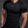 Men's Tee, 4-Way Stretch Gym Shirt, Sports T Shirt, Breathable & Soft Workout Top for Bodybuilding, Training, Casual Wear.