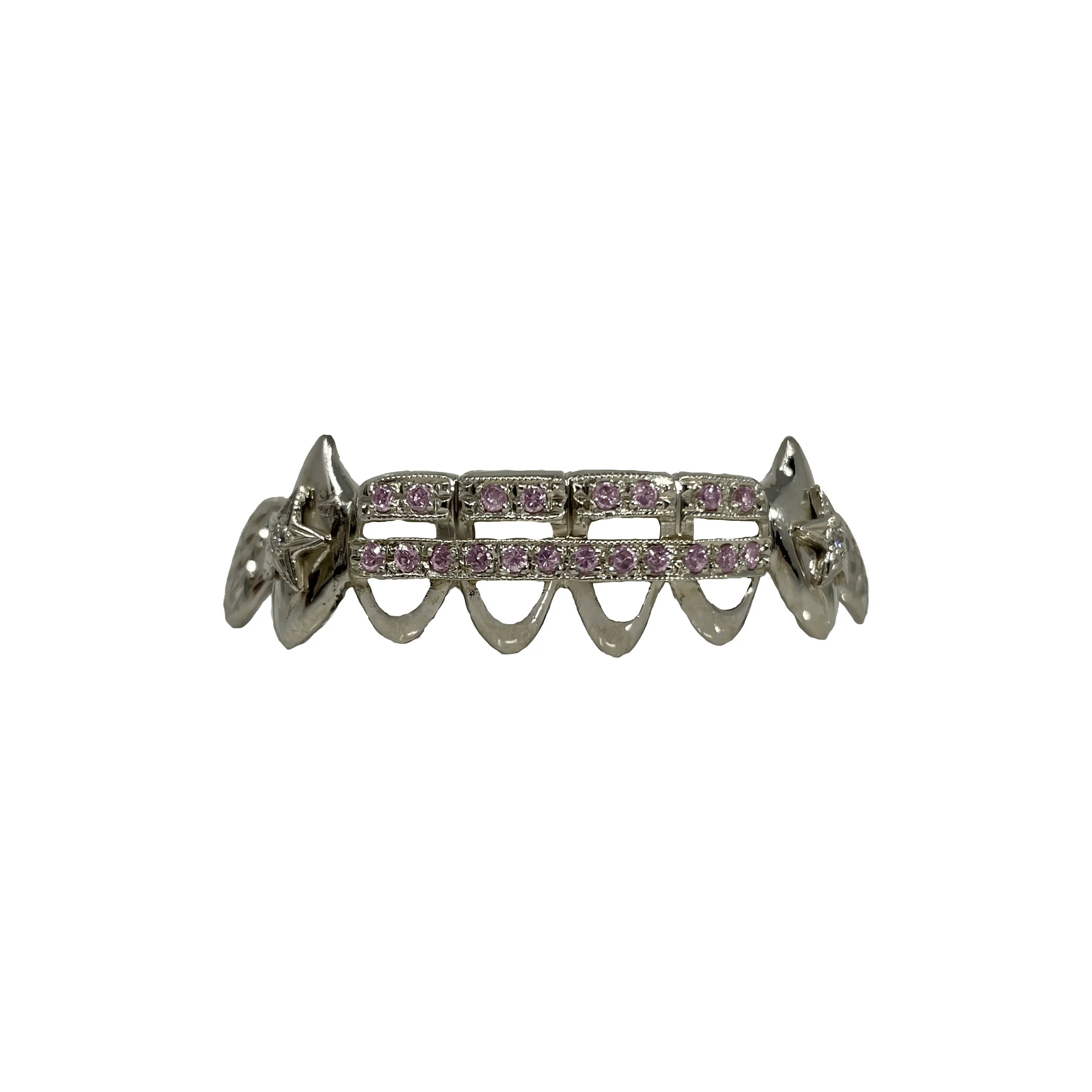 Bottom 8 Grillz w 2 Lavender Sapphire Bridges
