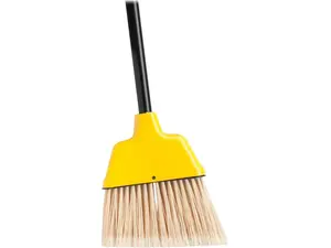 Genuine Joe Angle Broom High Performance Bristles 9" W Yellow 58562