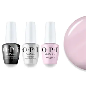 #00 OPI Intelli-Gel Combo - Super Base Coat, Super Gloss Top Coat & H004 Hollywood & Vibe