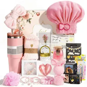 Birthday Mothers Day Gifts for Mom, 21PCS DIY Photo Pop Up Box Get Well Soon Gifts Baskets for Women, Spa Care Package After Surgery Feel Better Inspirational Birthday Gift for Women Wife Grandma