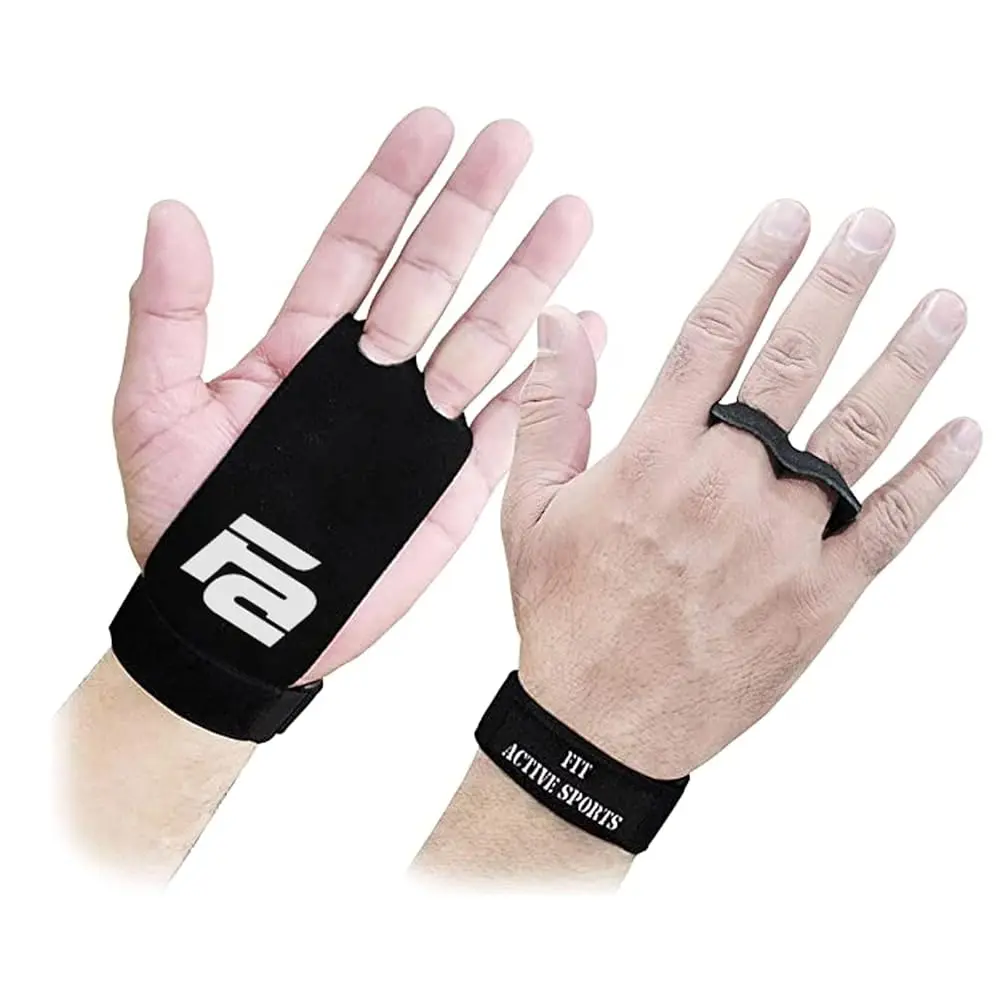 Fit Active Sports 2-Finger Gymnastics Grips for Pull Ups, Muscle Ups and Cross Training Hand Protection