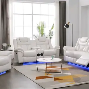 S2020 PARTY TIME (White) 3 PCS POWER RECLINING SOFA, LOVESEAT AND RECLINER.