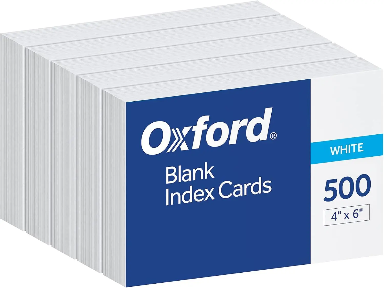 Index Cards, Index Cards, Blank on Both Sides, White, Cards (40177), 4x6,100 Count (Pack of 5)