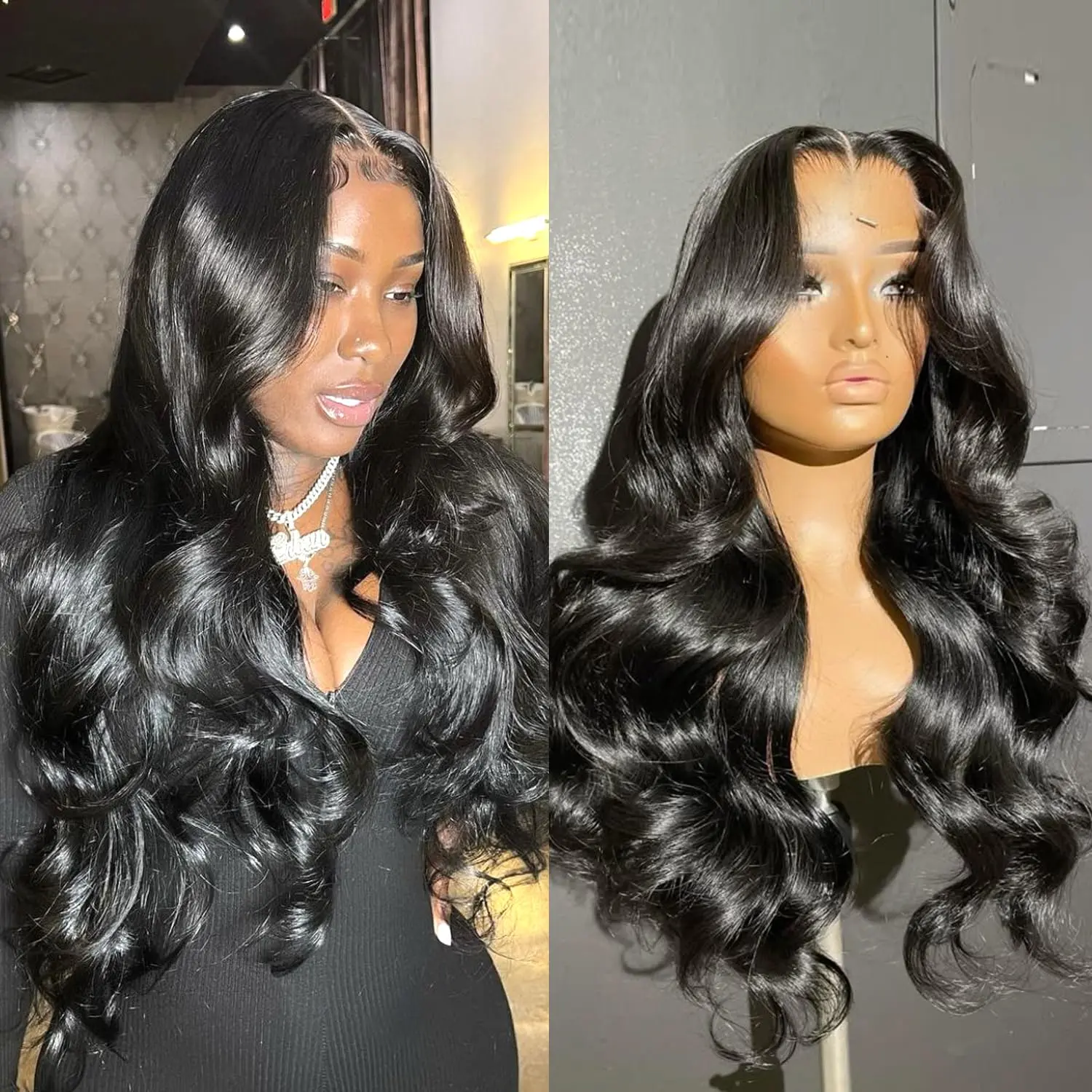 Beluck Glueless 13x6 Lace Front Wigs Human Hair With  display picture 1