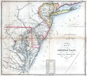 American Coast from Lynhaven Bay to Narragansett Bay - Military Map, 1813