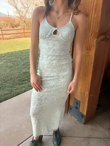 Laced Floral Maxi Dress