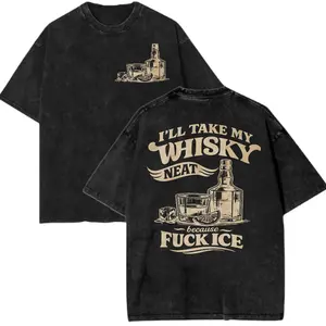 Whiskey Neat T-Shirt, Vintage Whisky Lover Shirt, No Ice Whiskey Graphic Tee, Retro Liquor Casual Top, Bourbon Enthusiast Statement Shirt