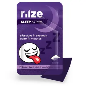 Riize Sleep Quick Dissolving Strips, Supplement With Valerian Root, Melatonin & Vitamin B6, 3 Per Pack