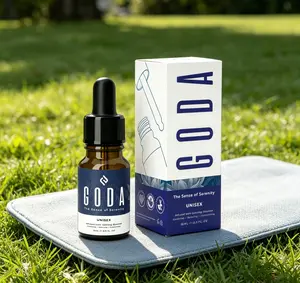 GODA For Her & Him Serenity Mini Perfume, Unisex Calming Fragrance with Lavender & Chamomile, Soothing Floral Woody Aroma for Relaxation & Balance, Vegan Cruelty-Free Long Lasting Scent, Portable Travel Size 0.50 Fl. Oz 15ml