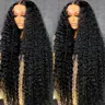 BLING HAIR Female 13x6/13x4 HD Lace Front Deep Wave Human Hair Wig, 180% Density Brazilian Remy, Pre-Plucked Hairline, Heat Resistant, 36-40in, Adjustable Strap, 13x6 Wig Extensions, Deep Wave Wig, 13X6 Human Hair Wig