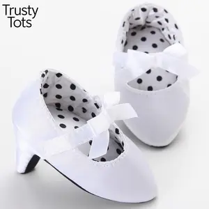 Trusty Tots Newborn Baby Girls Princess Shoes, Crib With High Heels Moccasins for Photos Split Toe Shoes Shallow Mouth Low Heel Shoes All-Match Flat Strap Retro Pig Hoof Ballet Shoes