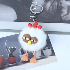 Cute Blinking Chicken Keychain, Cartoon Chicken Bag Charm, Cute Backpack Decoration, Women's Key Chain, Couple Gift, Birthday Present