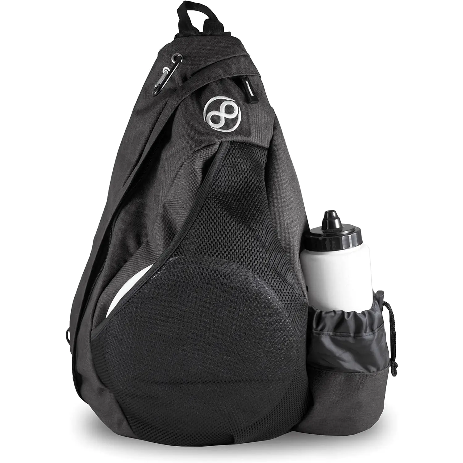 Infinite Discs Slinger Deluxe Disc Golf Bag, Solid Oxford Fabric, Adjustable for Left or Right Shoulder, Holds 12-14 Discs with Putter Pouch, Versatile Bag, Unisex, Shoulder Strap, Utility Bag