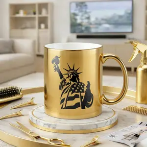 Golden Mug | 250th Anniversary Freedom Ceramic Aesthetic Coffee Mug Ceramic Drinkware