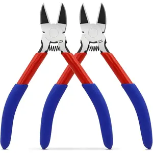 5" Small Wire Cutters - 2 Pack Side  for Crafting Diagonal  Pliers - Spring  Wire Snips Dikes Clippers - Flush Cutters for  Making Artificial