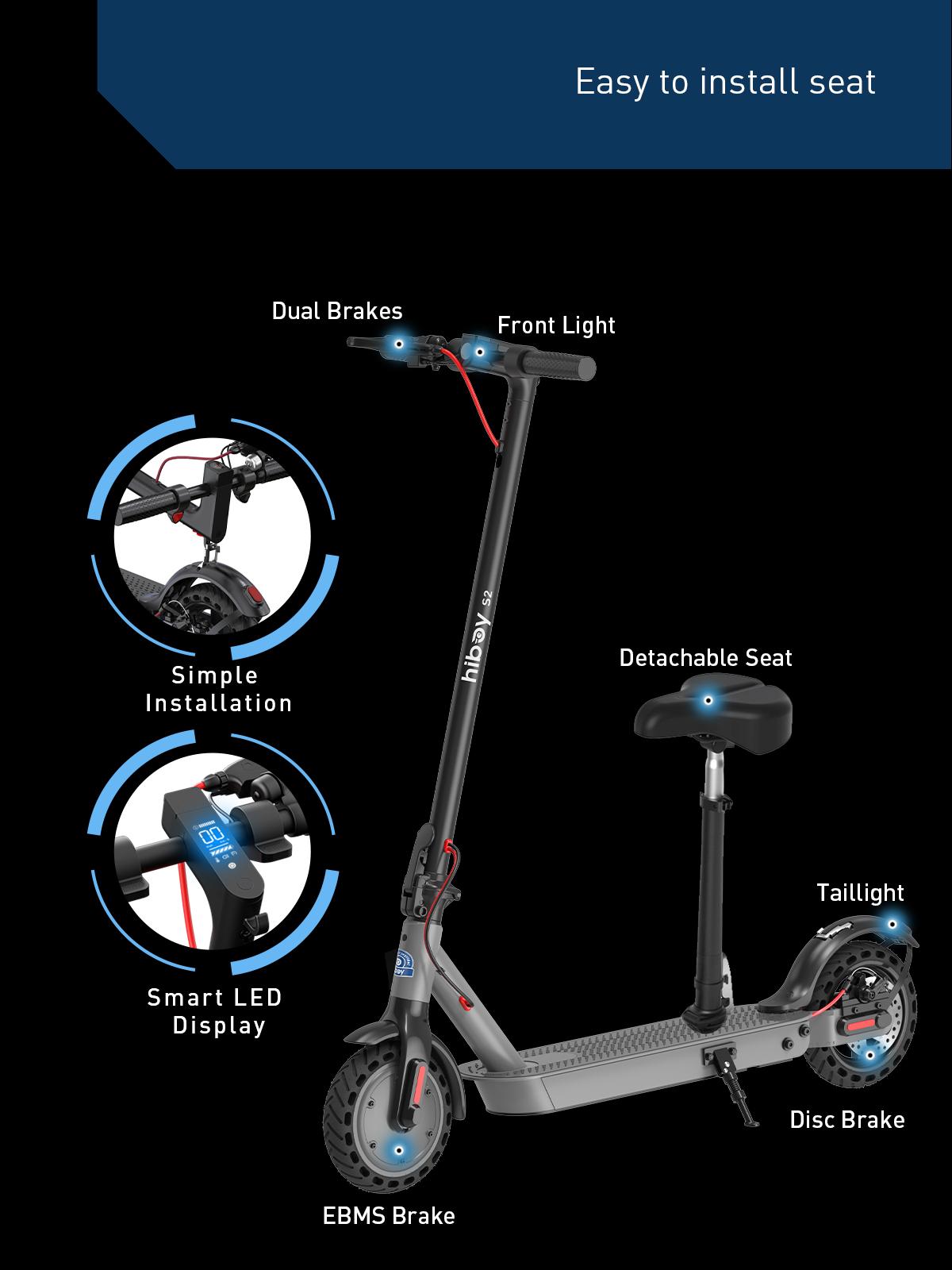 Hiboy S2 Electric Scooter lightweight folding escooter for adults commuter with peak 500W motor and 38V 7.5Ah battery Hiboy S2 Electric Scooter lightweight folding escooter for adults commuter with peak 500W motor and 38V 7.5Ah battery