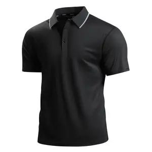 Men's Casual Shortsleeve Polo Shirt - Menswear Clothes, Plain, Collared Button Design, Wrinkle-Free, Machine Washable, Quick-Dry, Durable, Outdoor-Ready for Summer Hiking, Beach, Single Pack (Multiple Colors Available)