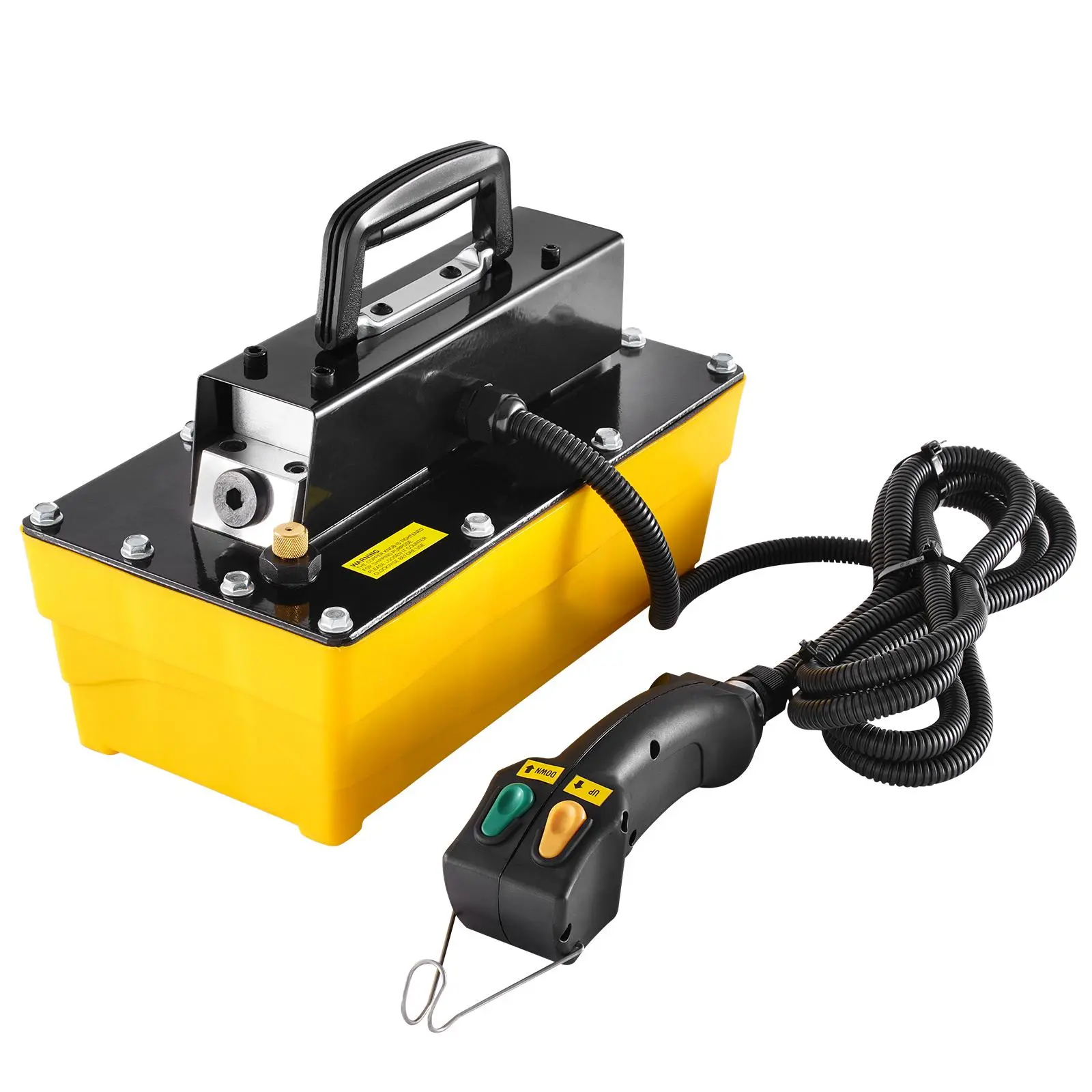 【DealsForYouDays】VEVOR 10,000PSI Air Hydraulic Pump, 0.61 Gal Reservoir, NPT 3/8 In Oil Outlet, NPT 1/4 In Inlet, Plastic Air Hydraulic Pump with Remote Control Actuator, for Automobile Frame Machine & Hydraulic Press