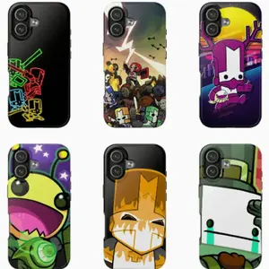 Castle Crashers Graphic Art Phone Case, Heavy-Duty Shockproof Rubber Casing for iPhone 17 Pro Max, 16, 15, 14, 13, 12, 11 & Air — Edgy Gaming Aesthetic Cellphone Accessory for Arcade Knight Action Gamer Fans, Protective Cover for Electronic Devices