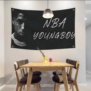 Hiphop N-B-A YoungBoy Flags Custom Camping Outdoor Garden room Bedroom Decor Party Backdrops Wall Art Family Gifts