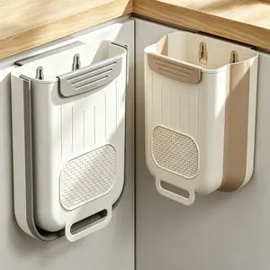 Foldable Kitchen Trash Can - Collapsible Waste Bin，Space Saving Small Trash Can for Kitchen Cabinet, Bathroom or Office