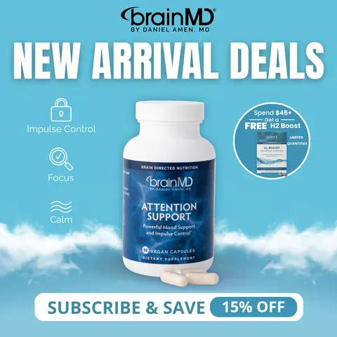 Attention Support | BrainMD | 90 Capsules | Focus & Attention Support | Calm Behavior & Impulse Control Support | Pycnogenol with PhosphatidylSerine & Choline