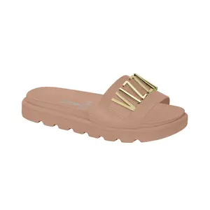 Vizzano Brazilian Sandal Style Casual Women's Comfortable Walking Shoes - Chic & Waterproof PVC Material with Gold Logo Accent - Flipflop