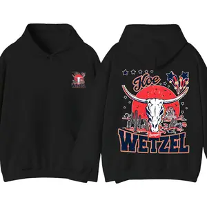 Koe Wetzel Rodeo Hoodie, T-shirt, Sweatshirt - Unisex Pullover with Bull Skull & Desert Design, Western & Country Style Apparel for Music & Rodeo Fans