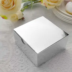 100 Pack Silver Cake Cupcake Party Favor Gift Boxes, DIY 4"x4"x2"